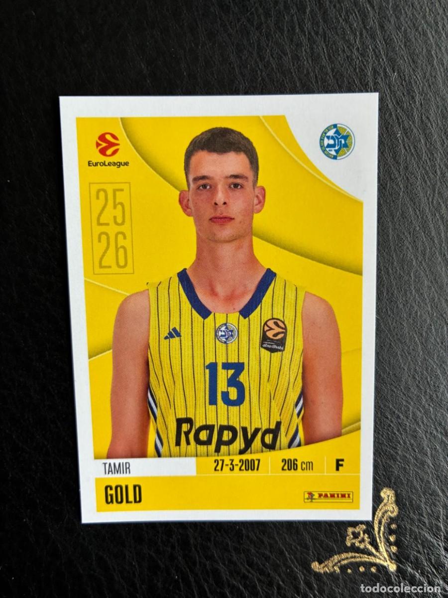 Collectionnisme sportif: 244 TAMIR GOLD MACCABI TEL AVIV EUROLEAGUE 25 26 2025 2026 PANINI album