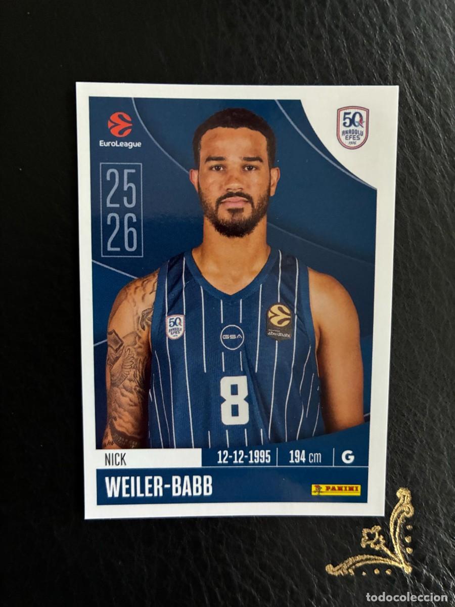 Coleccionismo deportivo: 50 WEILER- BABB ANADOLU EFES EUROLEAGUE 25 26 2025 2026 PANINI album