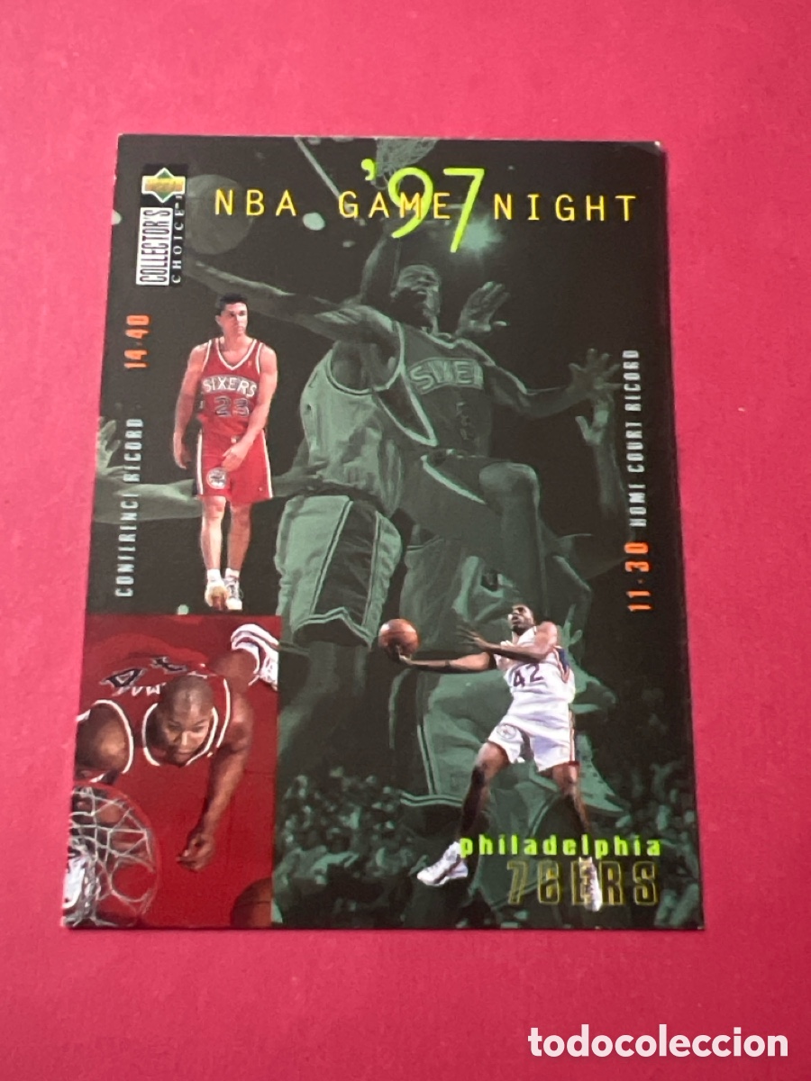 Coleccionismo deportivo: C786. 1997 Upper Deck Collector's Choice NBA Game Night Philadelphia 76ers Team #175