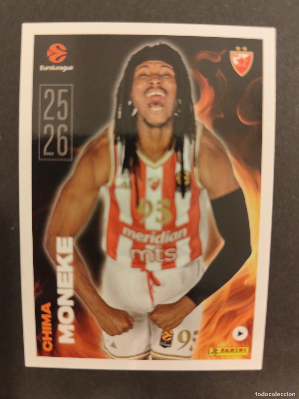 Coleccionismo deportivo: 7 CHIMA MONEKE ESTRELLA ROJA BELGRADO KEY PLAYERS EUROLEAGUE 2025 2026 25 26 BALONCESTO