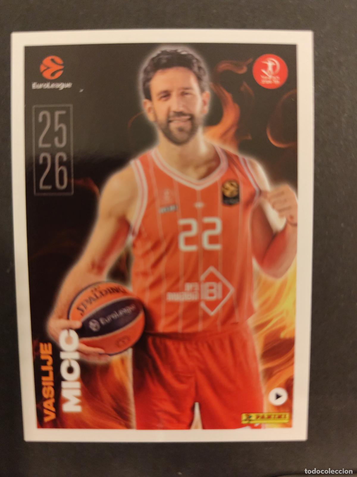 Coleccionismo deportivo: 13 VASILIJE MICIC HAPOEL TEL AVIV KEY PLAYERS EUROLEAGUE 2025 2026 25 26 BALONCESTO