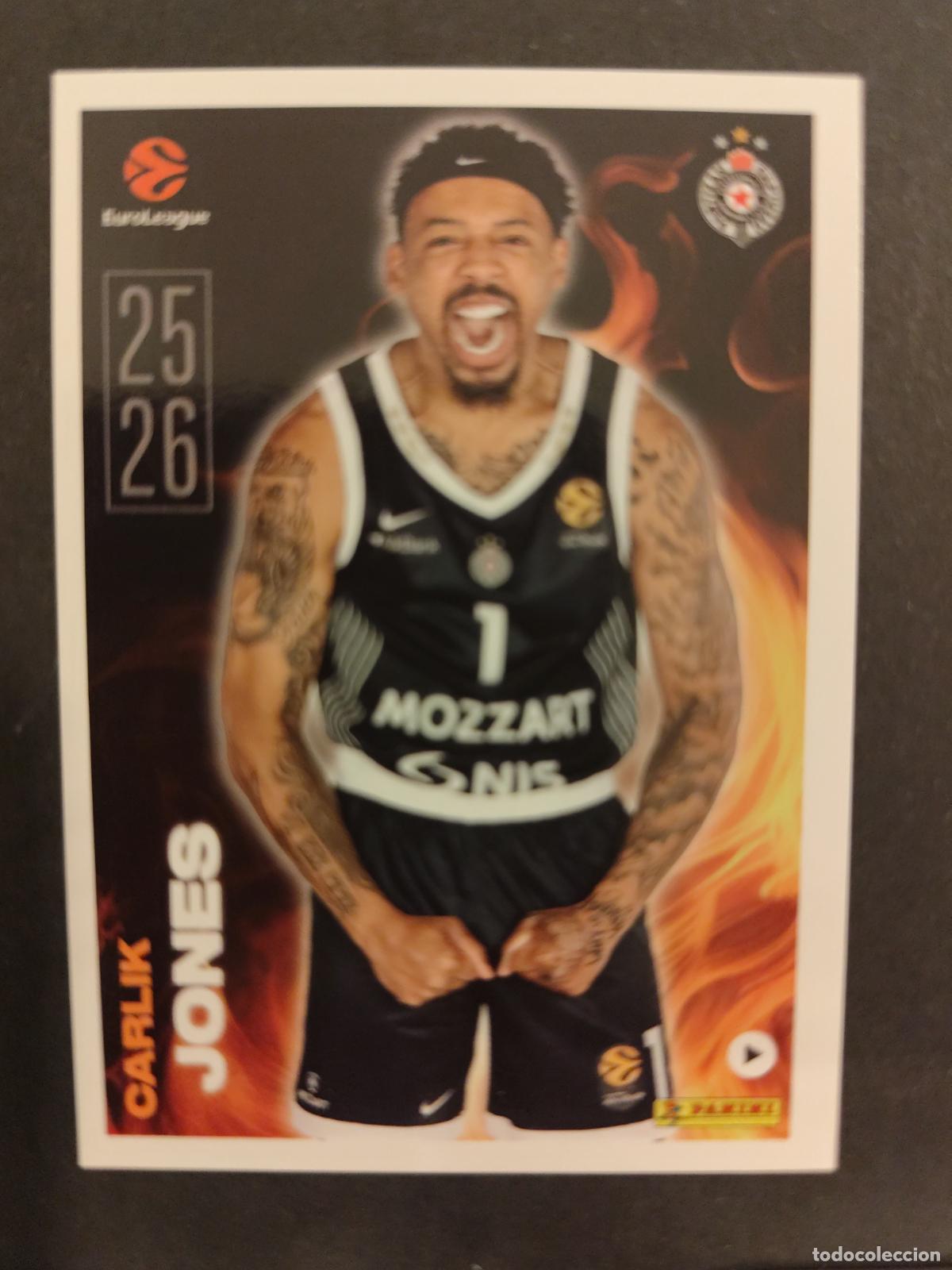 Coleccionismo deportivo: 19 CARLIK JONES PARTIZAN BELGRADO KEY PLAYERS EUROLEAGUE 2025 2026 25 26 BALONCESTO