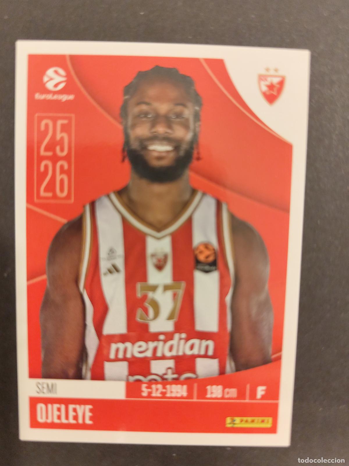 Sammelleidenschaft Sport: 106 SEMI OJELEYE ESTRELLA ROJA BELGRADO EUROLEAGUE 2025 2026 25 26 BALONCESTO