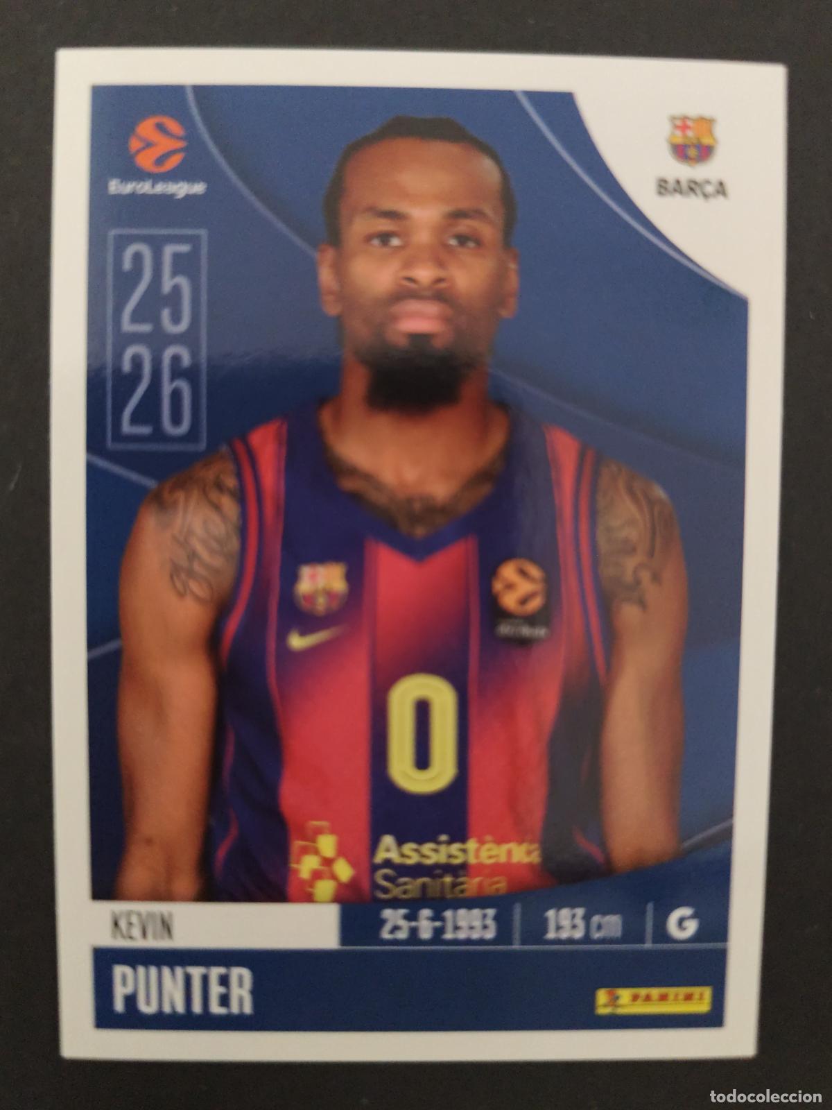 Sports collectibles: 148 KEVIN PUNTER BARCELONA BAR&Ccedil;A EUROLEAGUE 2025 2026 25 26 BALONCESTO