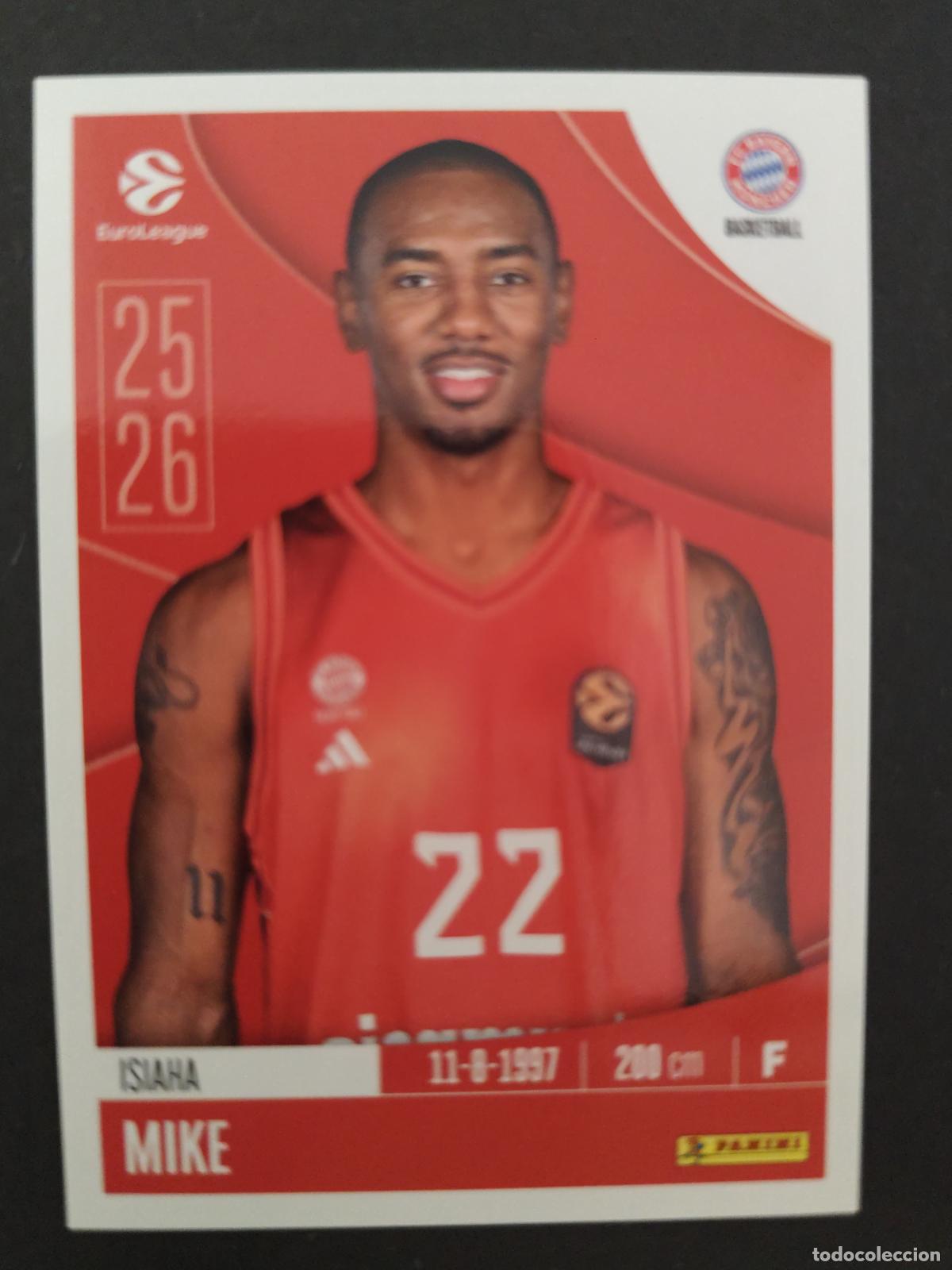 Sports collectibles: 175 ISIAHA MIKE BAYERN M&Uacute;NICH EUROLEAGUE 2025 2026 25 26 BALONCESTO