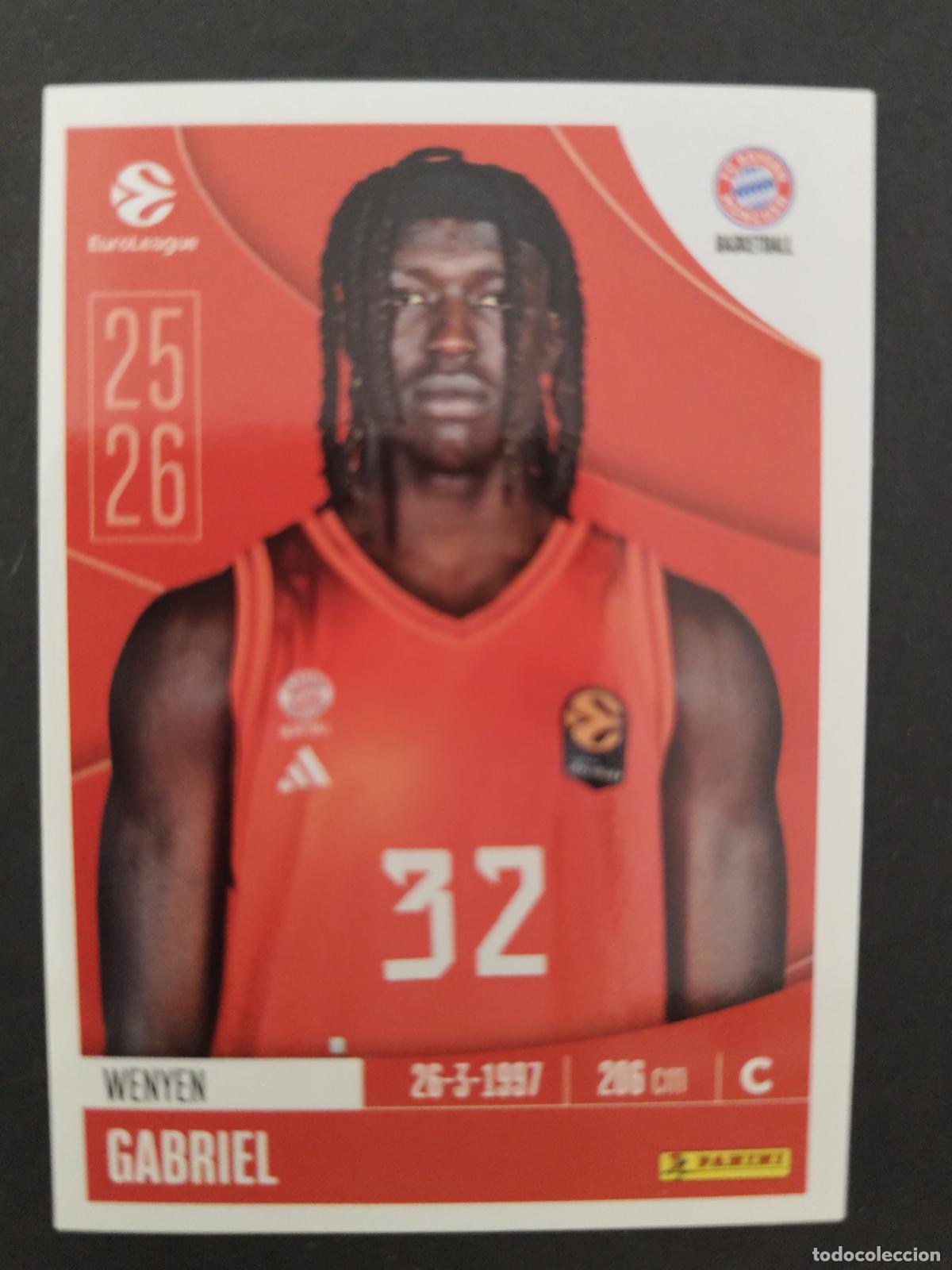 Sports collectibles: 178 WENYEN GABRIEL BAYERN M&Uacute;NICH EUROLEAGUE 2025 2026 25 26 BALONCESTO
