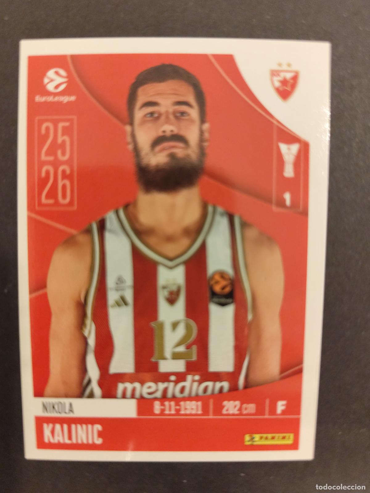 Sports collectibles: 103 NIKOLA KALINIC ESTRELLA ROJA BELGRADO EUROLEAGUE 2025 2026 25 26 BALONCESTO