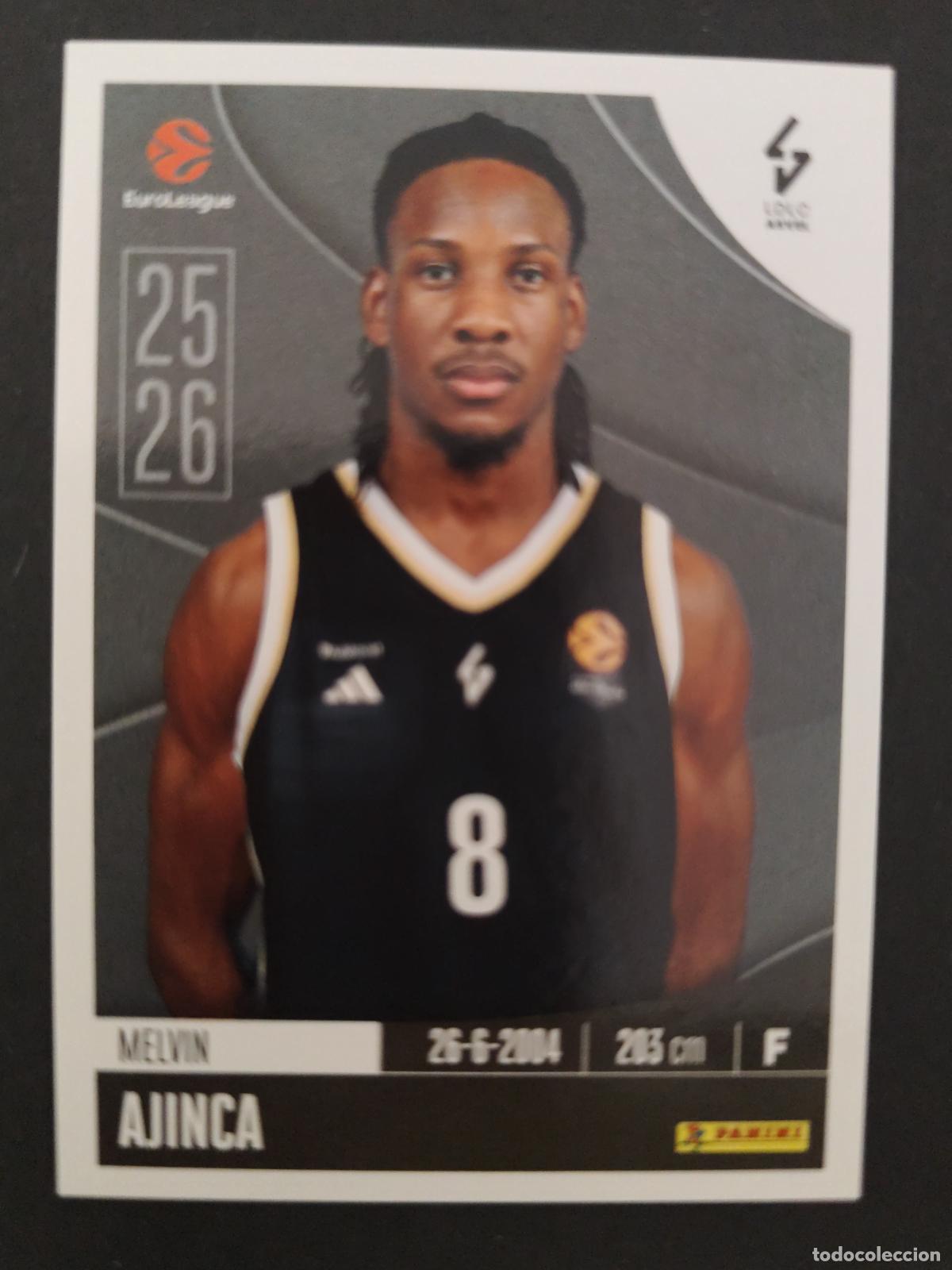 Sports collectibles: 223 MELVIN AJINCA ASVEL VILLEURBANNE EUROLEAGUE 2025 2026 25 26 BALONCESTO
