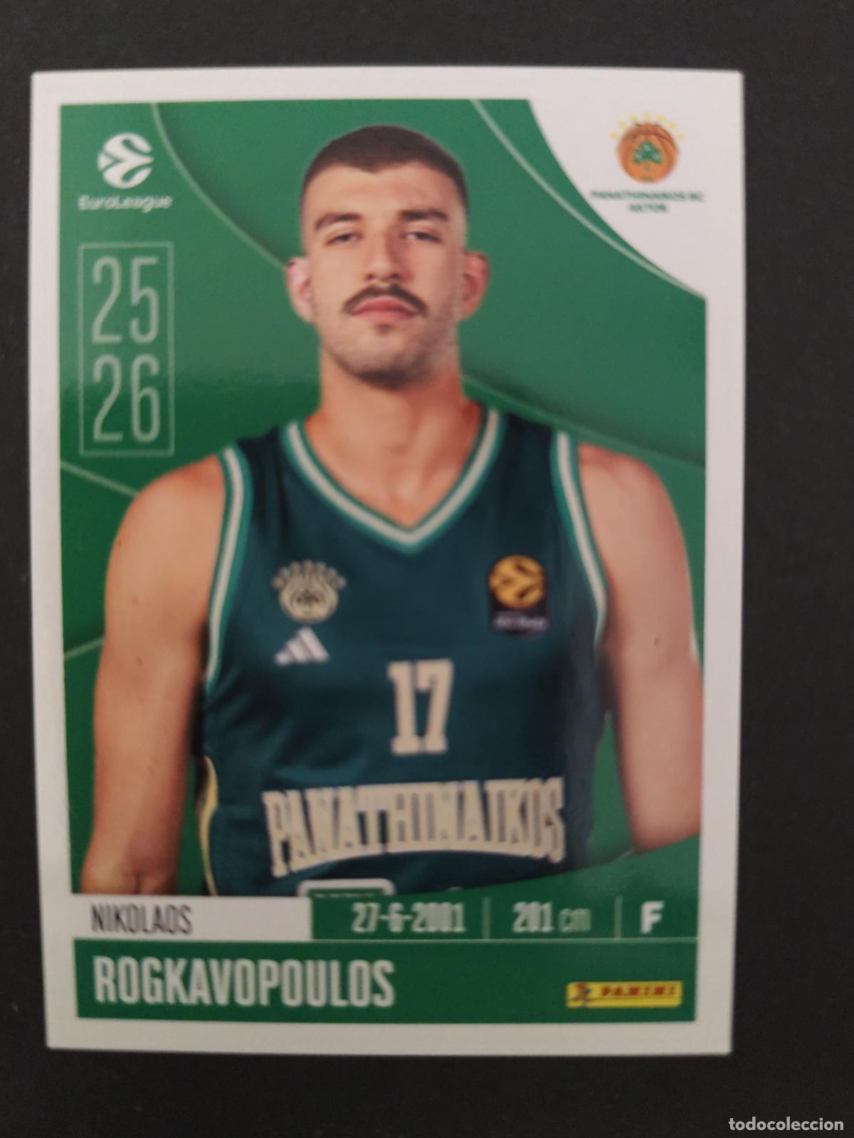 Sammelleidenschaft Sport: 275 NIKOLAOS ROGKAVOPOULOS PANATHINAIKOS EUROLEAGUE 2025 2026 25 26 BALONCESTO