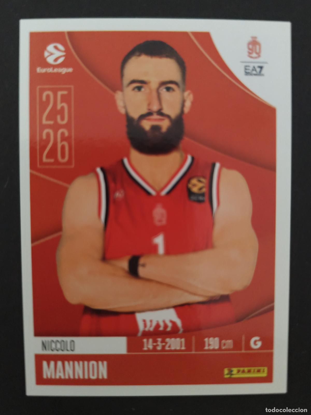 Sammelleidenschaft Sport: 131 NICCOLO MANNION OLIMPIA MILANO EUROLEAGUE 2025 2026 25 26 BALONCESTO