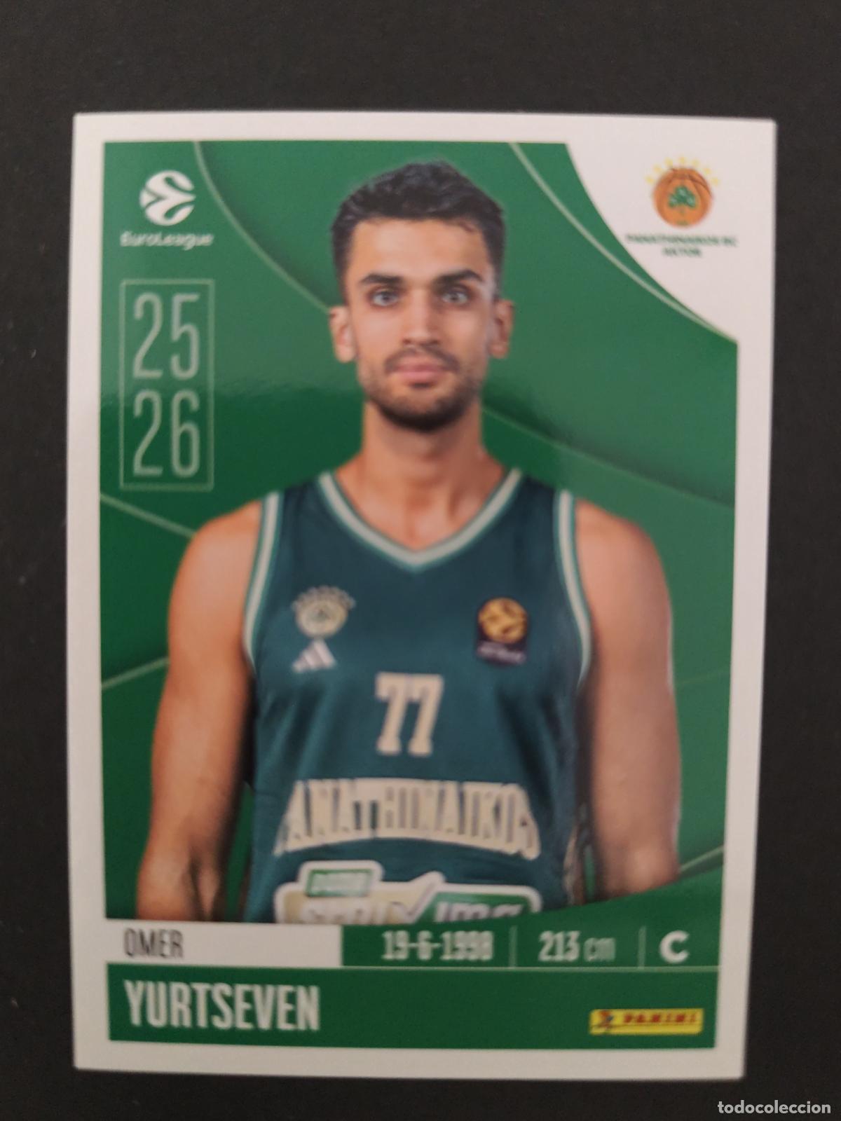 Sammelleidenschaft Sport: 281 OMER YURTSEVEN PANATHINAIKOS EUROLEAGUE 2025 2026 25 26 BALONCESTO