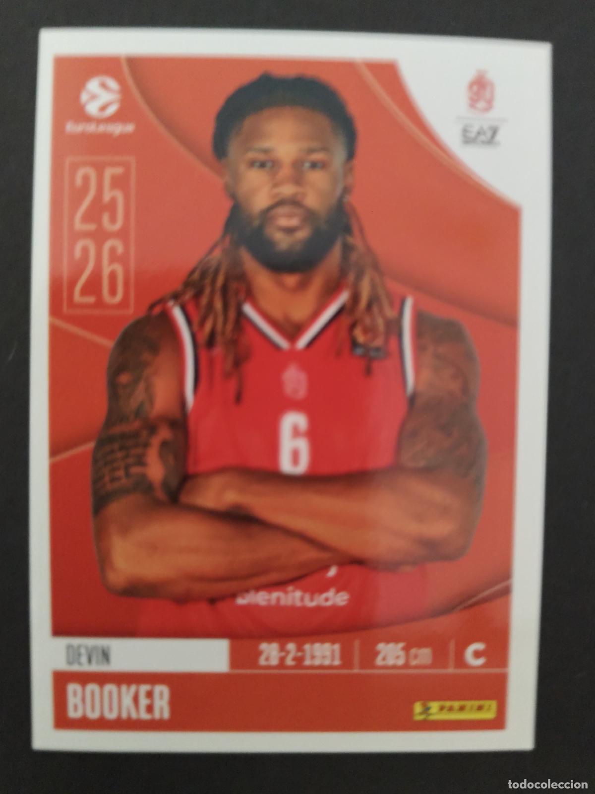 Sammelleidenschaft Sport: 142 DEVIN BOOKER OLIMPIA MILANO EUROLEAGUE 2025 2026 25 26 BALONCESTO