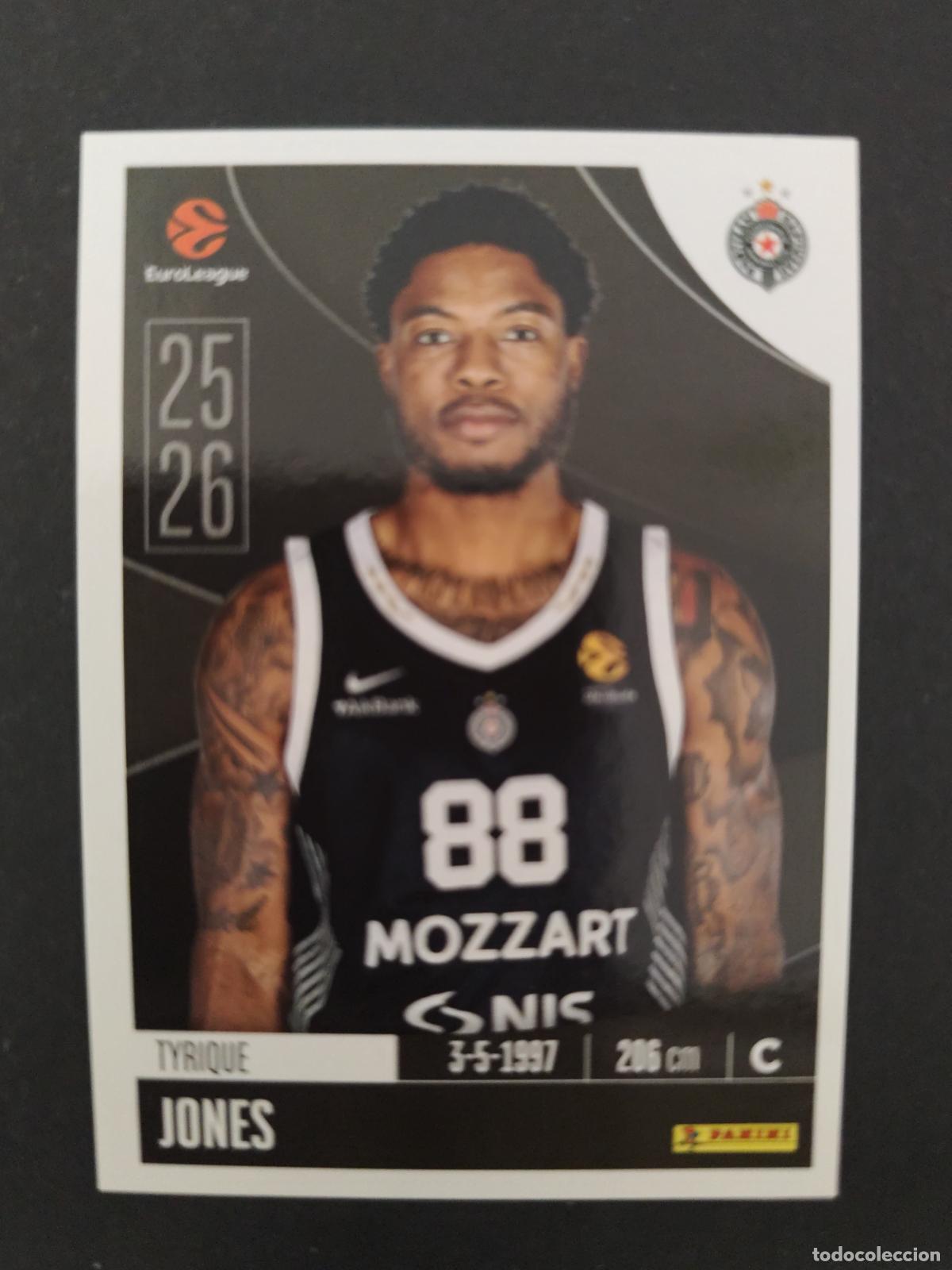 Sammelleidenschaft Sport: 315 TYRIQUE JONES PARTIZAN BELGRADO EUROLEAGUE 2025 2026 25 26 BALONCESTO