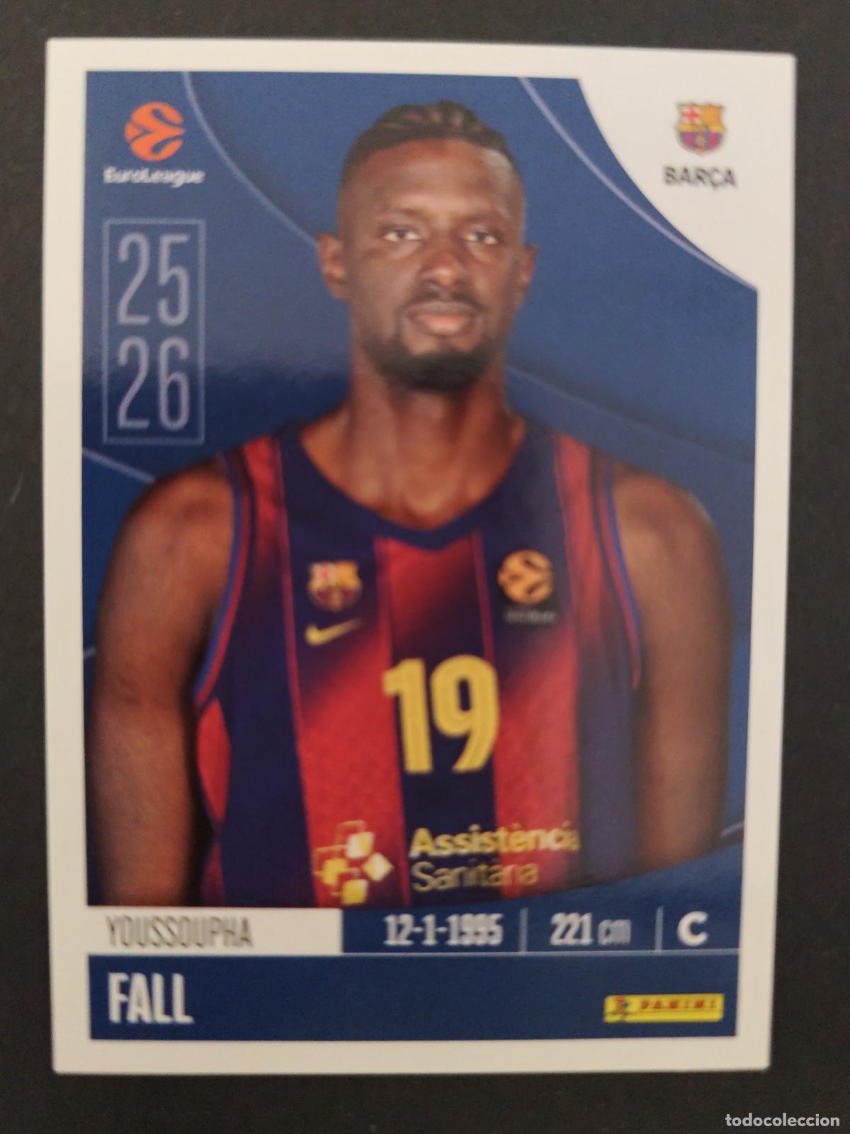 Sammelleidenschaft Sport: 160 YOUSSOUPHA FALL BARCELONA BAR&Ccedil;A EUROLEAGUE 2025 2026 25 26 BALONCESTO