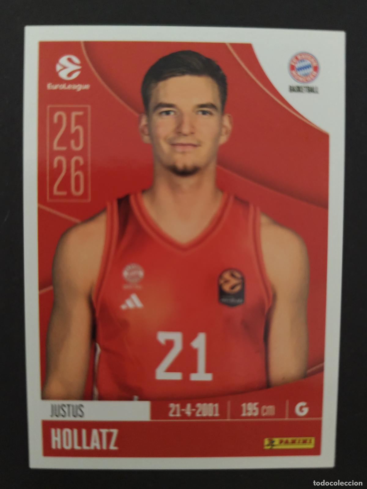 Sammelleidenschaft Sport: 169 JUSTUS HOLLATZ BAYERN M&Uacute;NICH EUROLEAGUE 2025 2026 25 26 BALONCESTO
