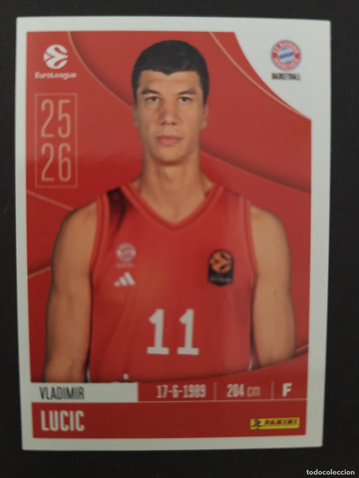 Sports collectibles: 174 VLADIMIR LUCIC BAYERN M&Uacute;NICH EUROLEAGUE 2025 2026 25 26 BALONCESTO
