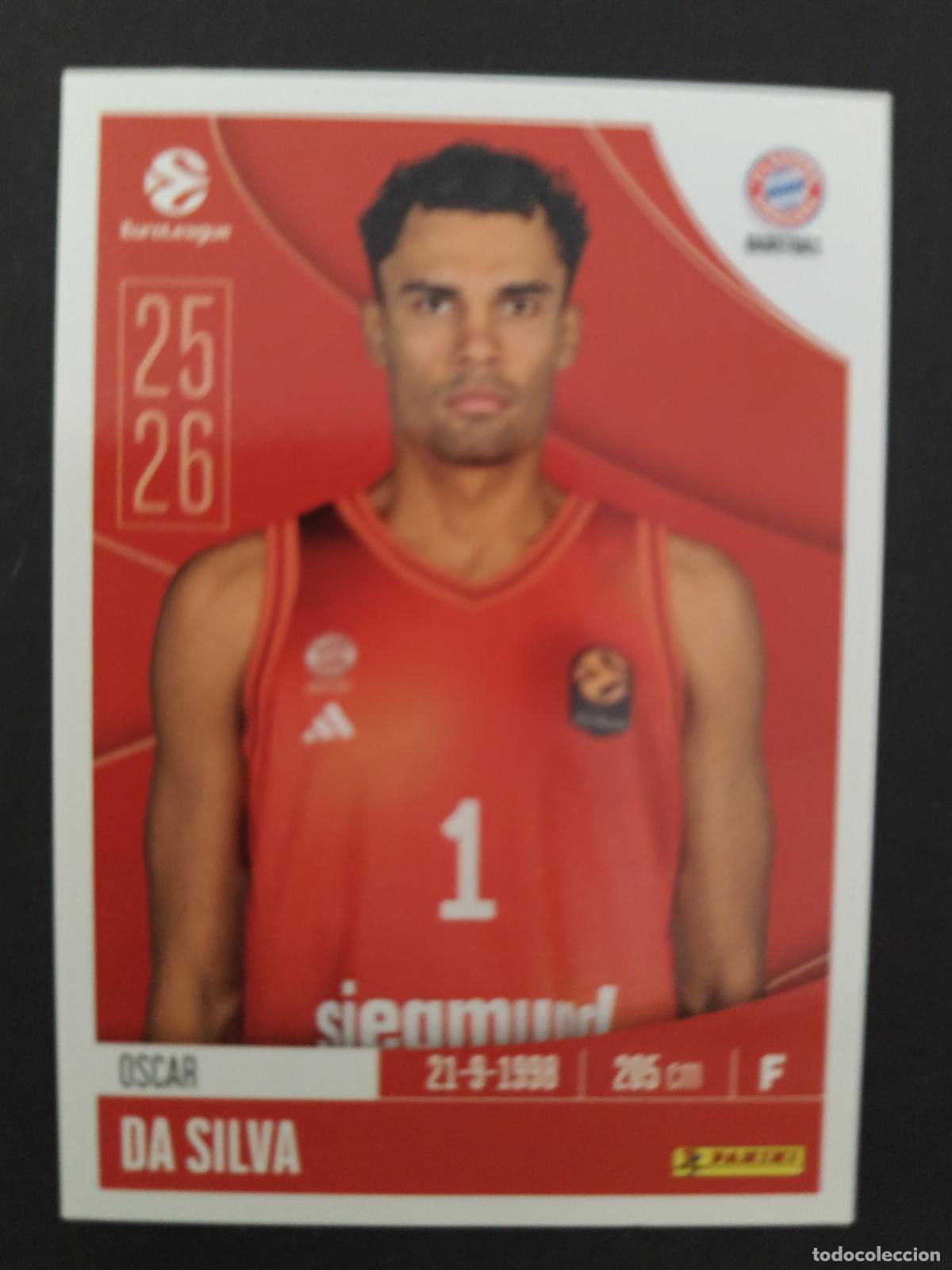 Sports collectibles: 172 OSCAR DA SILVA BAYERN M&Uacute;NICH EUROLEAGUE 2025 2026 25 26 BALONCESTO