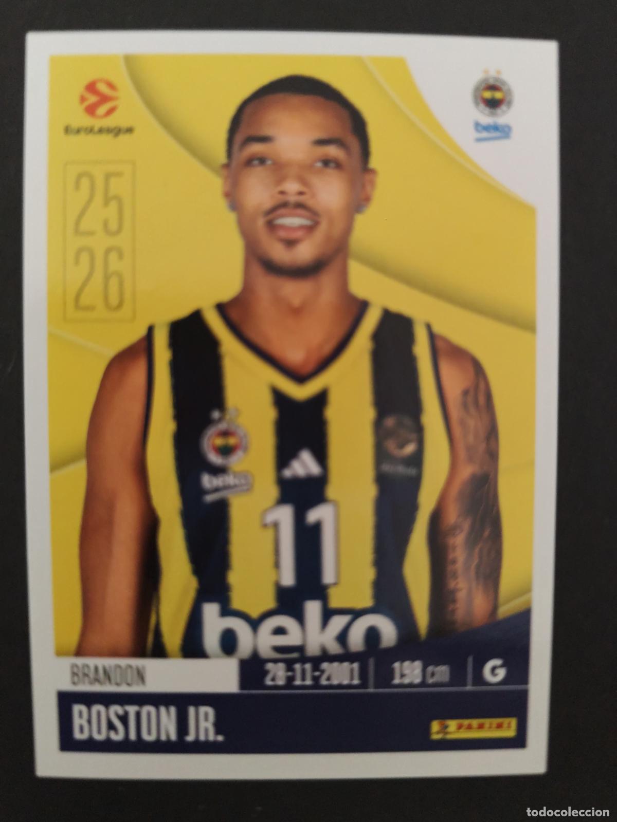 Sammelleidenschaft Sport: 186 BRANDON BOSTON JR. FENERBAH&Ccedil;E EUROLEAGUE 2025 2026 25 26 BALONCESTO