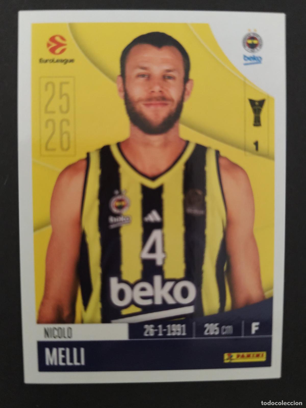 Sammelleidenschaft Sport: 190 NICOLO MELLI FENERBAH&Ccedil;E EUROLEAGUE 2025 2026 25 26 BALONCESTO