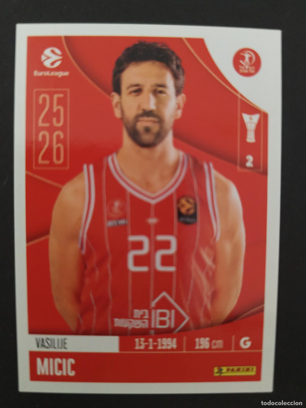 Sammelleidenschaft Sport: 205 VASILIJE MICIC HAPOEL TEL AVIV EUROLEAGUE 2025 2026 25 26 BALONCESTO