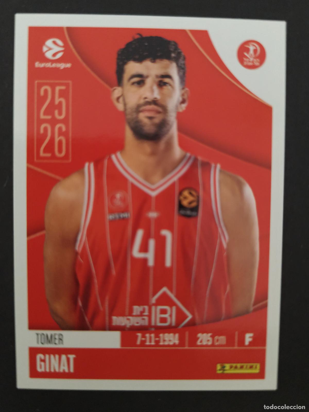 Sammelleidenschaft Sport: 209 TOMER GINAT HAPOEL TEL AVIV EUROLEAGUE 2025 2026 25 26 BALONCESTO