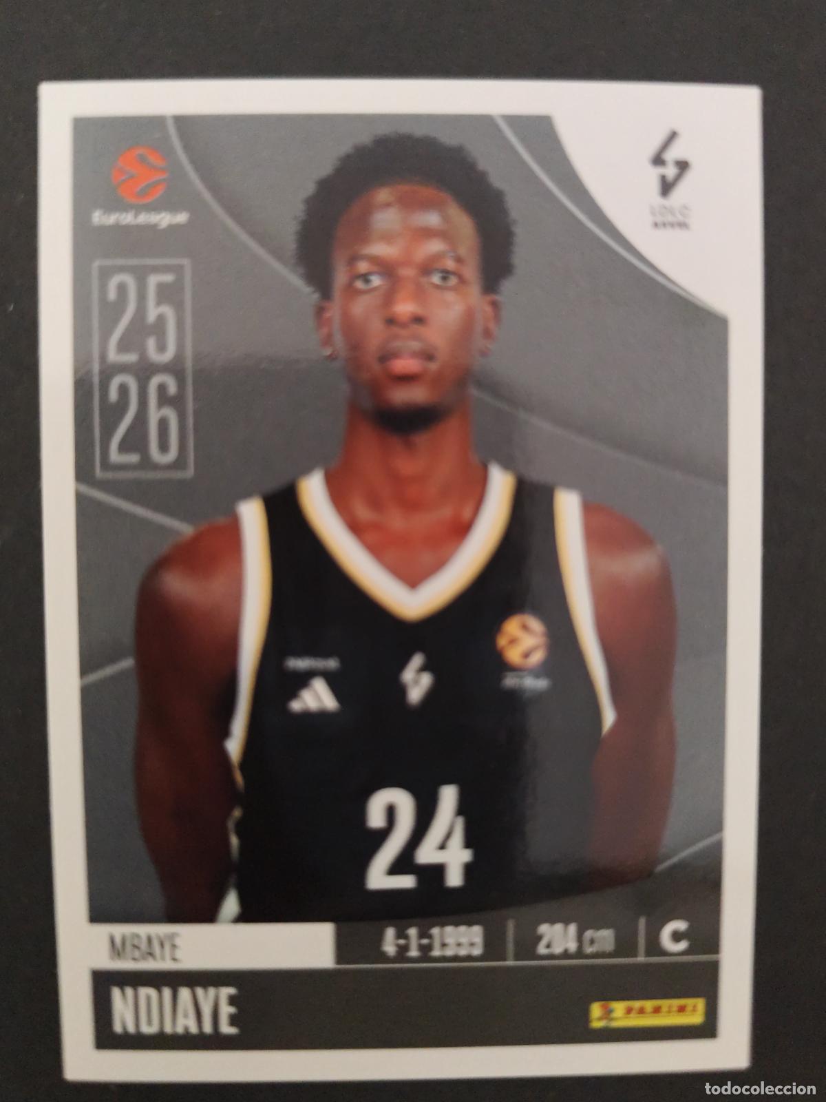 Colecionismo desportivo: 229 MBAYE NDIAYE ASVEL VILLEURBANNE EUROLEAGUE 2025 2026 25 26 BALONCESTO