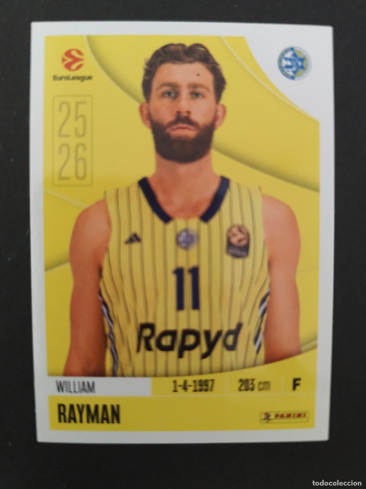 Colecionismo desportivo: 243 WILLIAM RAYMAN MACCABI TEL AVIV EUROLEAGUE 2025 2026 25 26 BALONCESTO