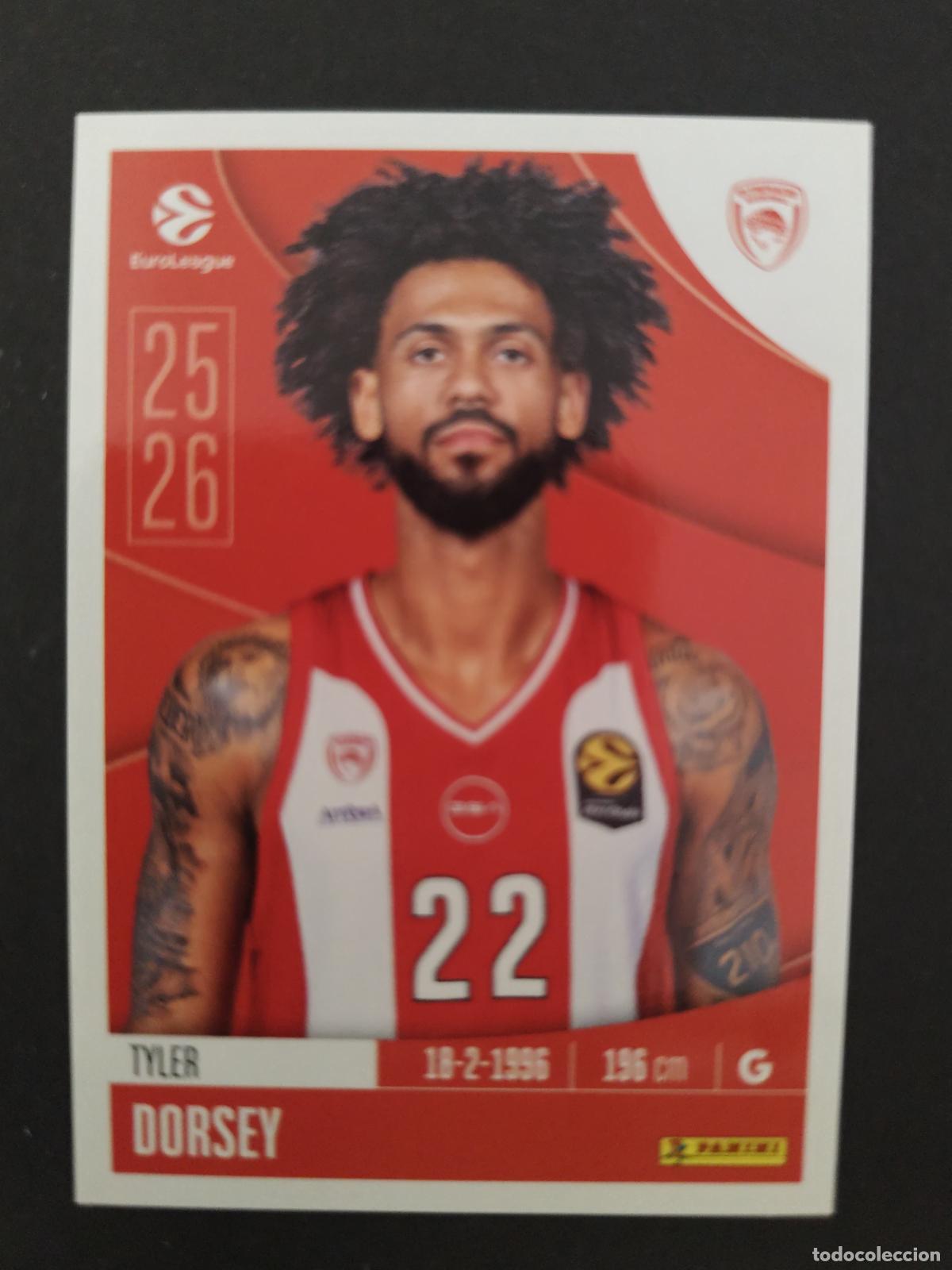 Colecionismo desportivo: 255 TYLER DORSEY OLYMPIACOS EUROLEAGUE 2025 2026 25 26 BALONCESTO