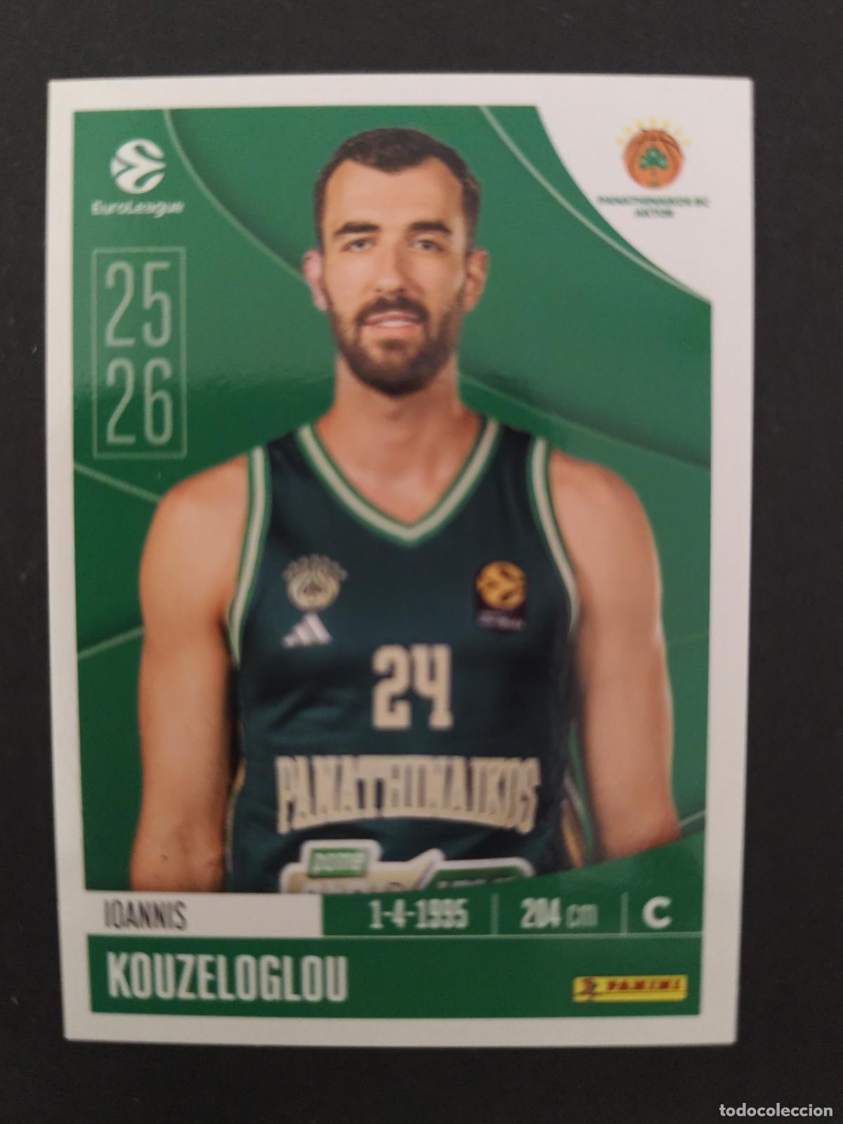Colecionismo desportivo: 279 IOANNIS KOUZELOGLOU PANATHINAIKOS EUROLEAGUE 2025 2026 25 26 BALONCESTO