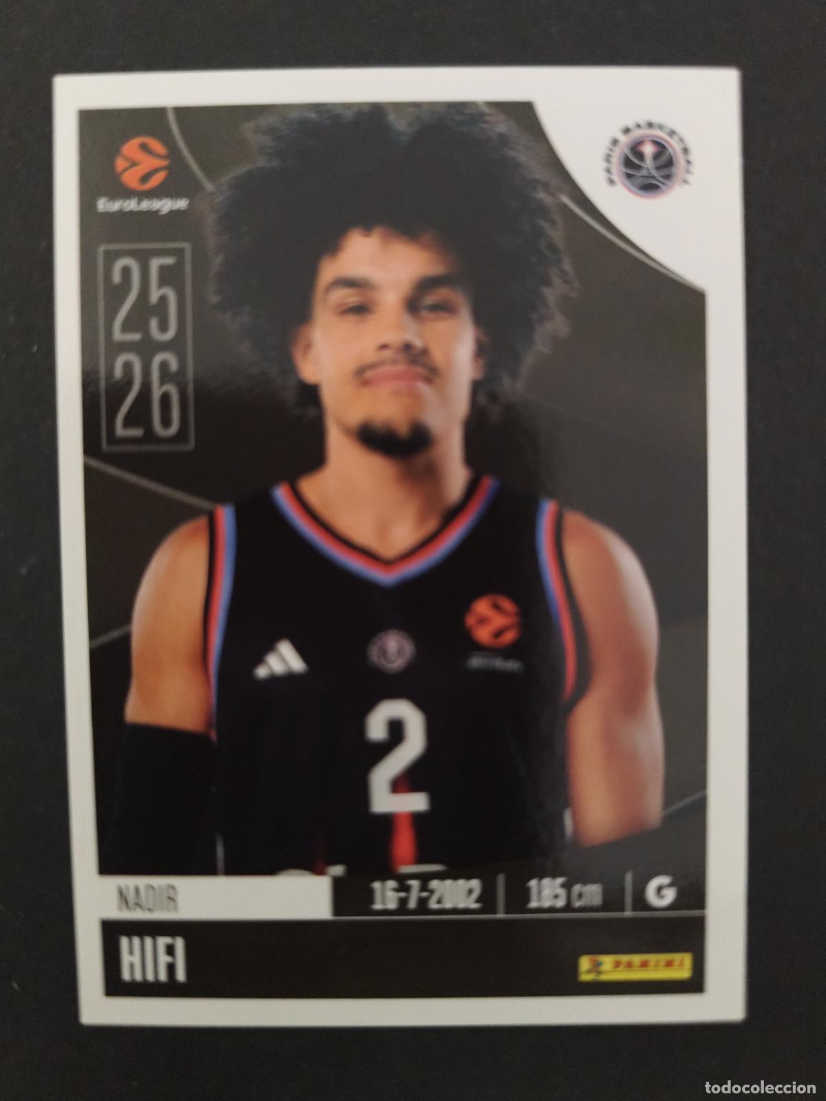 Colecionismo desportivo: 284 NADIR HIFI PARIS BASKETBALL EUROLEAGUE 2025 2026 25 26 BALONCESTO
