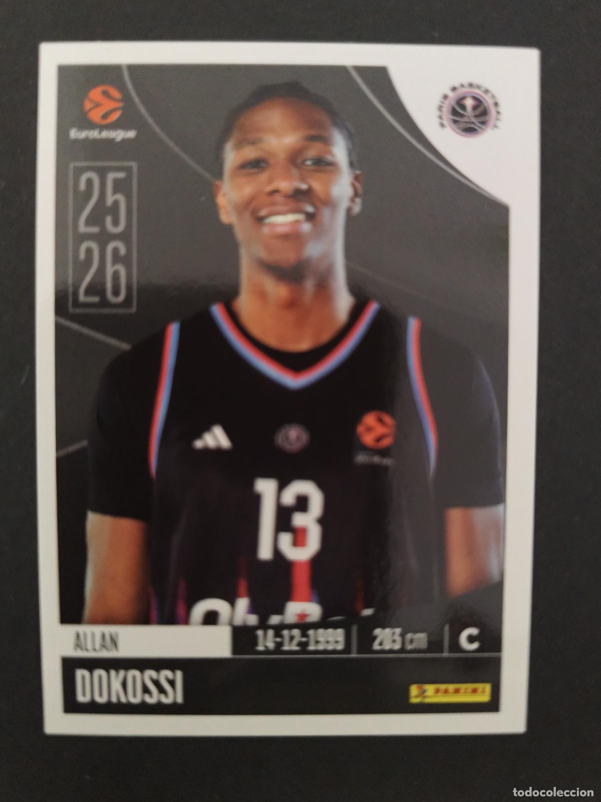 Colecionismo desportivo: 295 ALLAN DOKOSSI PARIS BASKETBALL EUROLEAGUE 2025 2026 25 26 BALONCESTO