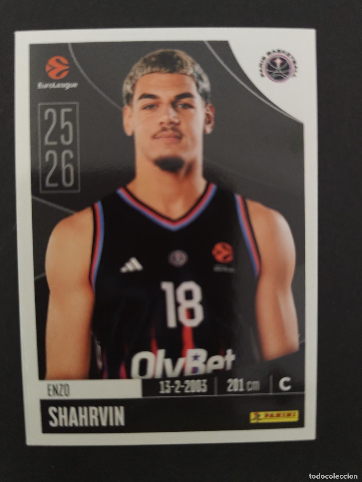 Sammelleidenschaft Sport: 297 ENZO SHAHRVIN PARIS BASKETBALL EUROLEAGUE 2025 2026 25 26 BALONCESTO