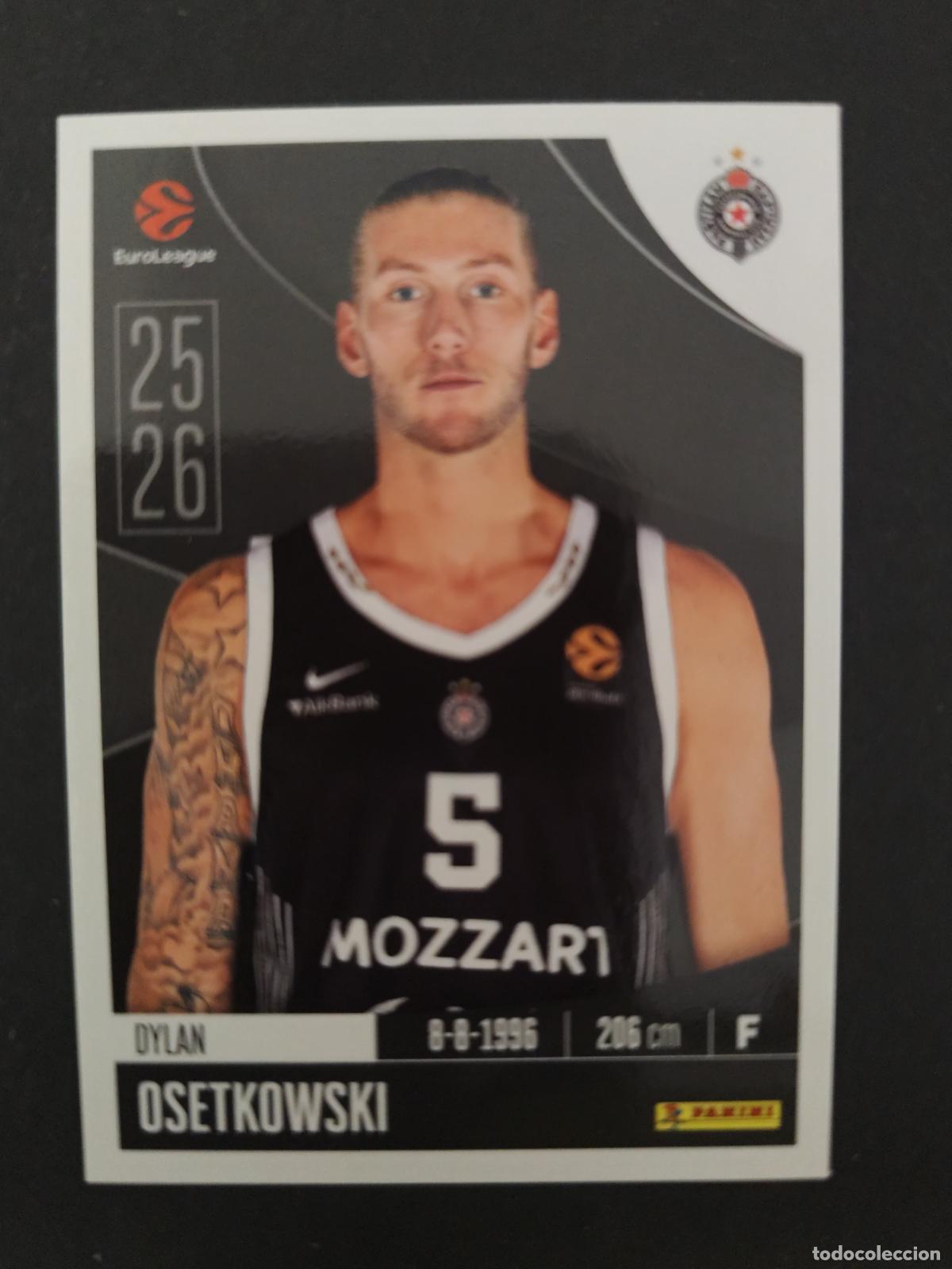 Sammelleidenschaft Sport: 306 DYLAN OSETKOWSKI PARTIZAN BELGRADO EUROLEAGUE 2025 2026 25 26 BALONCESTO