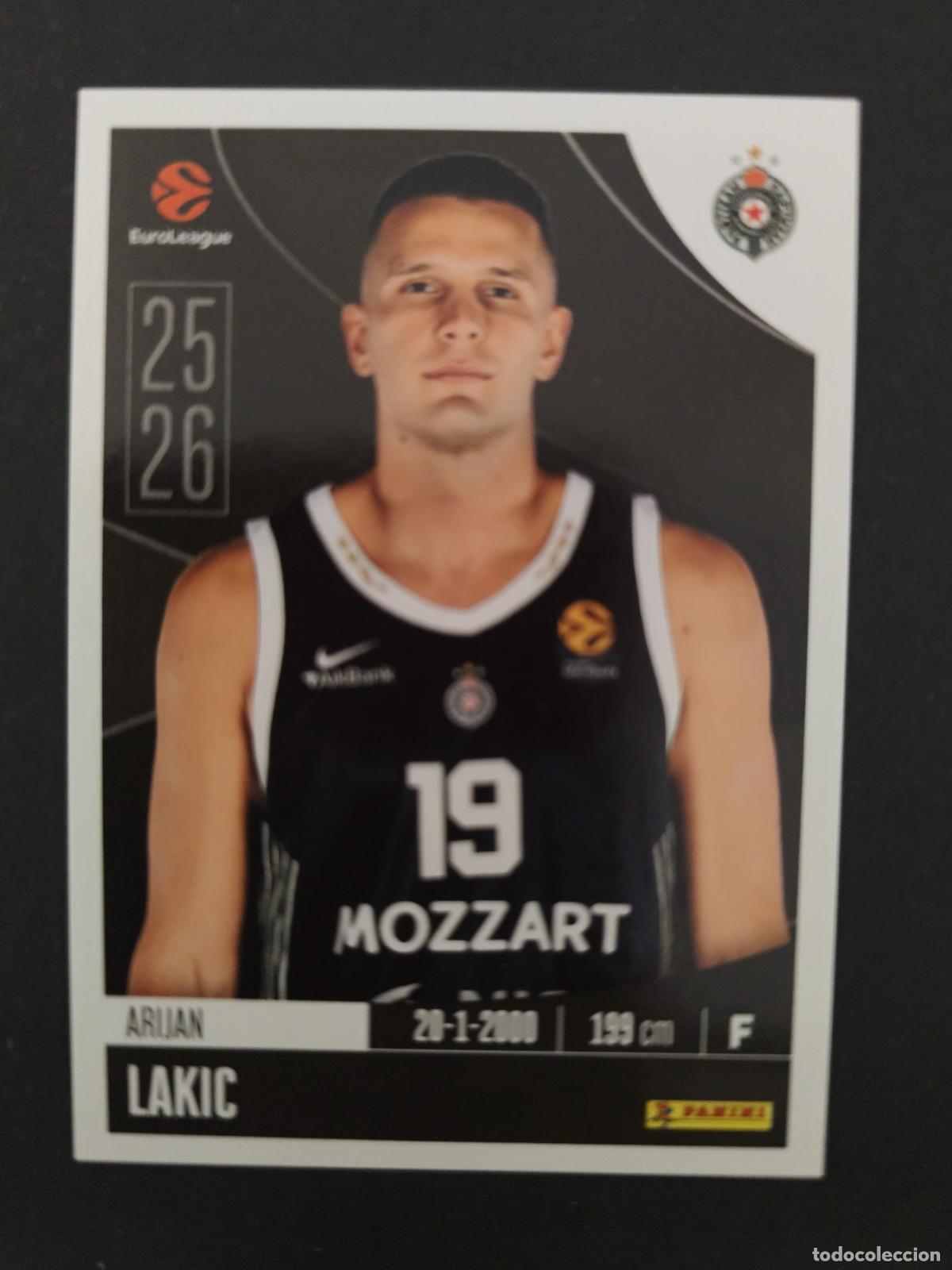 Sammelleidenschaft Sport: 312 ARIJAN LAKIC PARTIZAN BELGRADO EUROLEAGUE 2025 2026 25 26 BALONCESTO