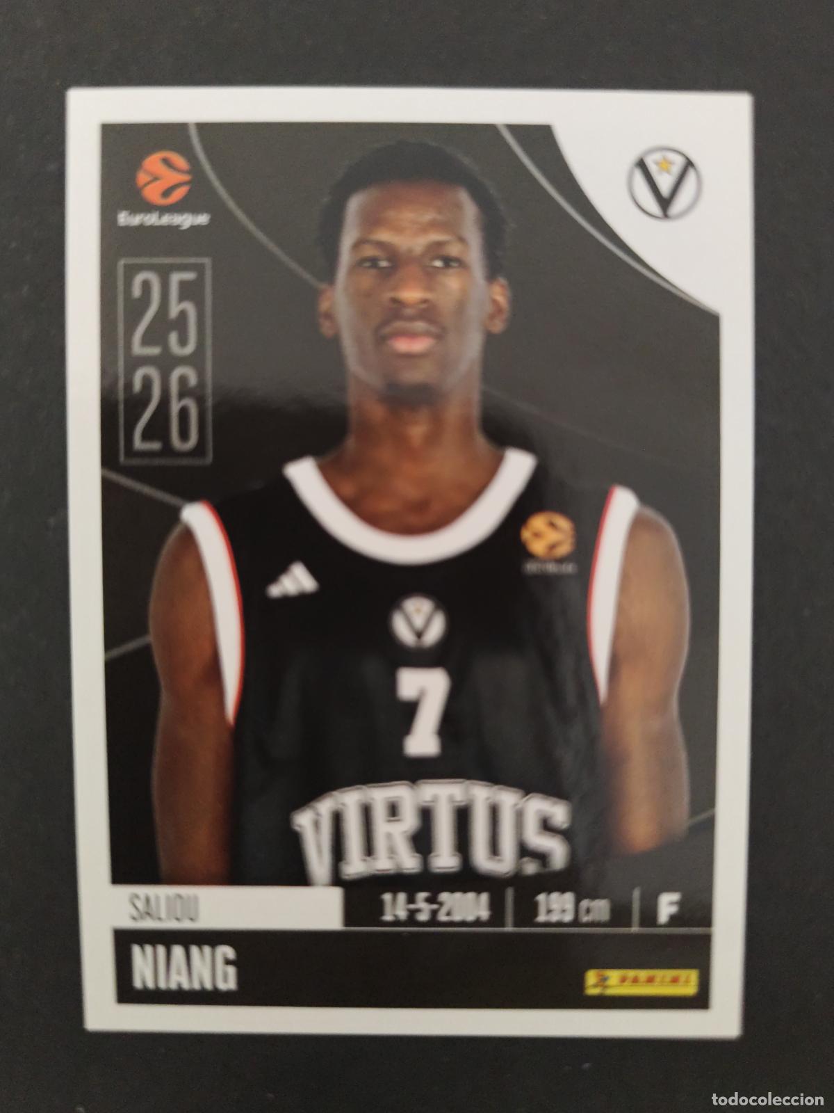 Sammelleidenschaft Sport: 359 SALIOU NIANG VIRTUS BOLOGNA EUROLEAGUE 2025 2026 25 26 BALONCESTO