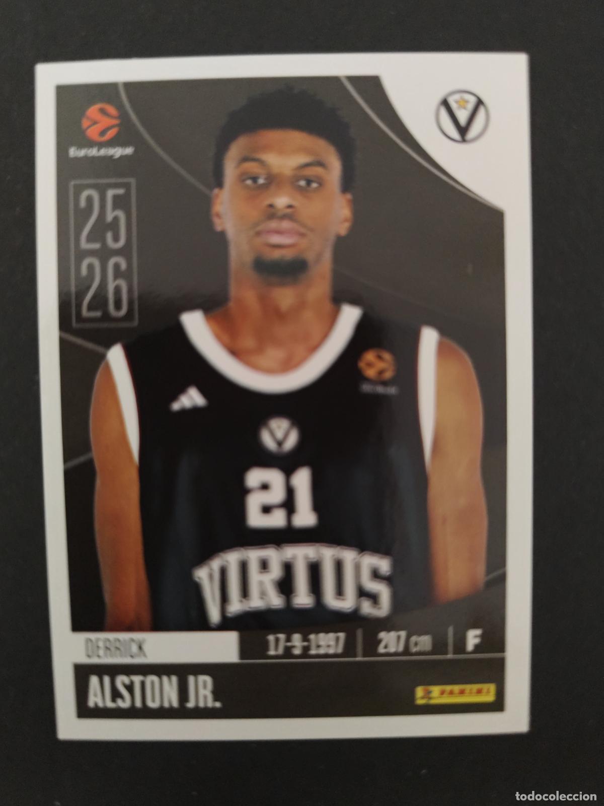 Colecionismo desportivo: 361 DERRICK ALSTON JR. VIRTUS BOLOGNA EUROLEAGUE 2025 2026 25 26 BALONCESTO