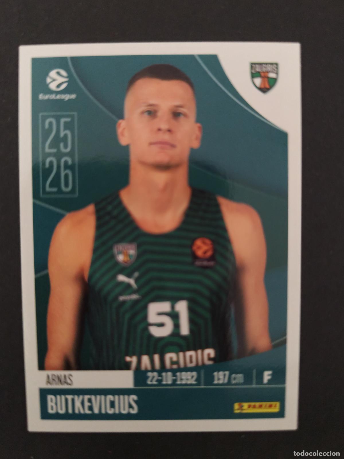 Sammelleidenschaft Sport: 379 ARNAS BUTKEVICIUS ŽALGIRIS KAUNAS EUROLEAGUE 2025 2026 25 26 BALONCESTO