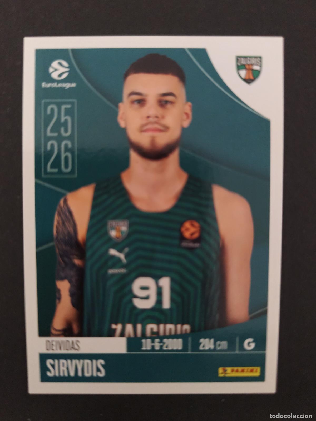 Sammelleidenschaft Sport: 375 DEIVIDAS SIRVYDIS ŽALGIRIS KAUNAS EUROLEAGUE 2025 2026 25 26 BALONCESTO