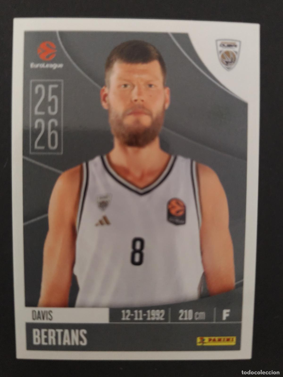 Coleccionismo deportivo: 123 DAVIS BERTANS DUBAI BASKETBALL EUROLEAGUE 2025 2026 25 26 BALONCESTO
