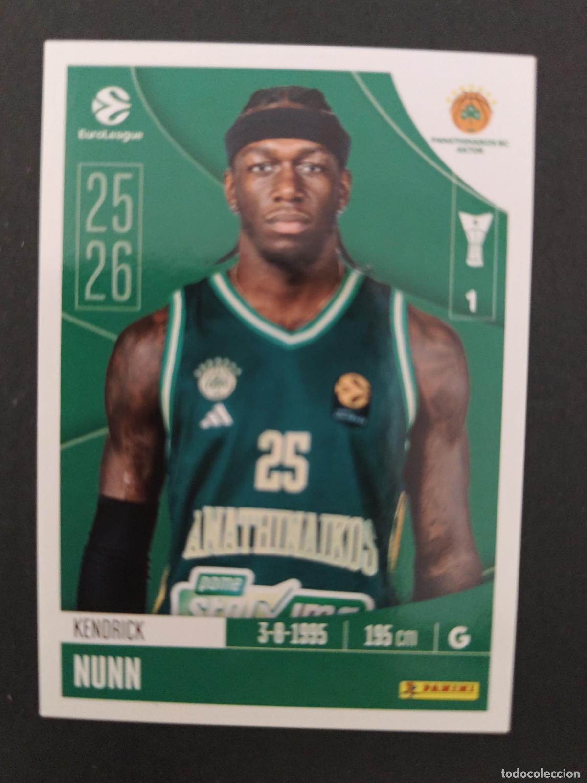 Coleccionismo deportivo: 271 KENDRICK NUNN PANATHINAIKOS EUROLEAGUE 2025 2026 25 26 BALONCESTO