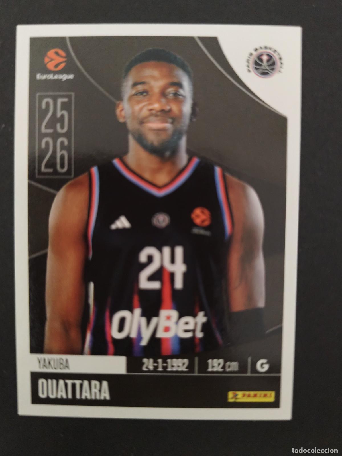 Coleccionismo deportivo: 288 YAKUBA OUATTARA PARIS BASKETBALL EUROLEAGUE 2025 2026 25 26 BALONCESTO