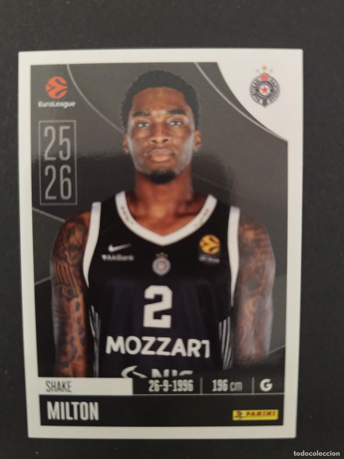 Coleccionismo deportivo: 302 SHAKE MILTON PARTIZAN BELGRADO EUROLEAGUE 2025 2026 25 26 BALONCESTO
