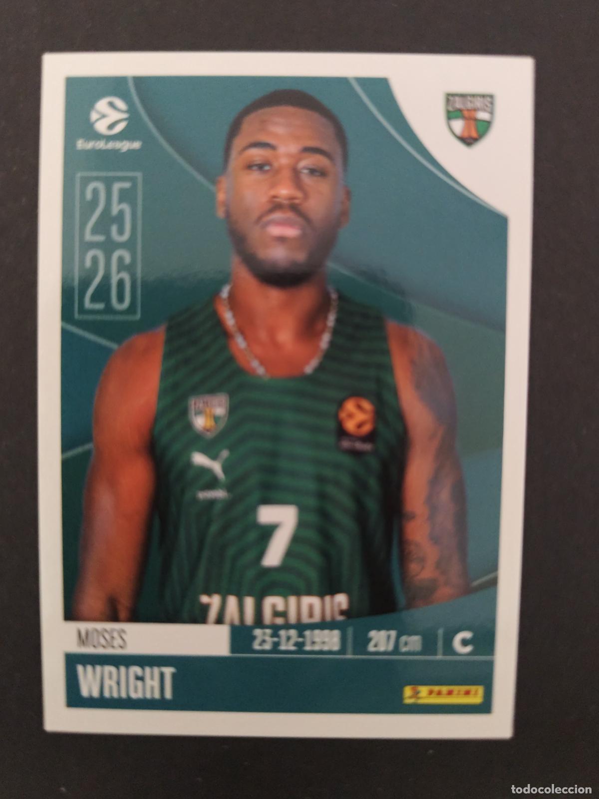 Coleccionismo deportivo: 381 MOSES WRIGHT ŽALGIRIS KAUNAS EUROLEAGUE 2025 2026 25 26 BALONCESTO