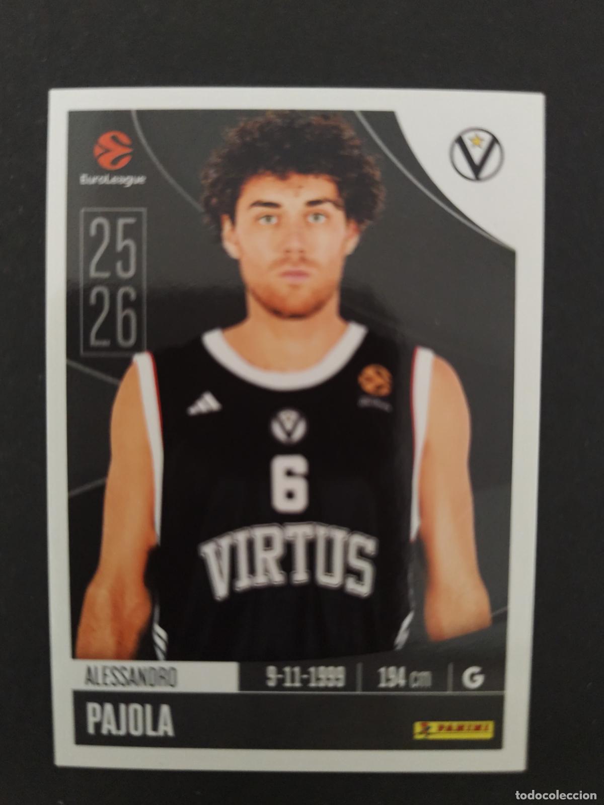 Coleccionismo deportivo: 354 ALESSANDRO PAJOLA VIRTUS BOLOGNA EUROLEAGUE 2025 2026 25 26 BALONCESTO