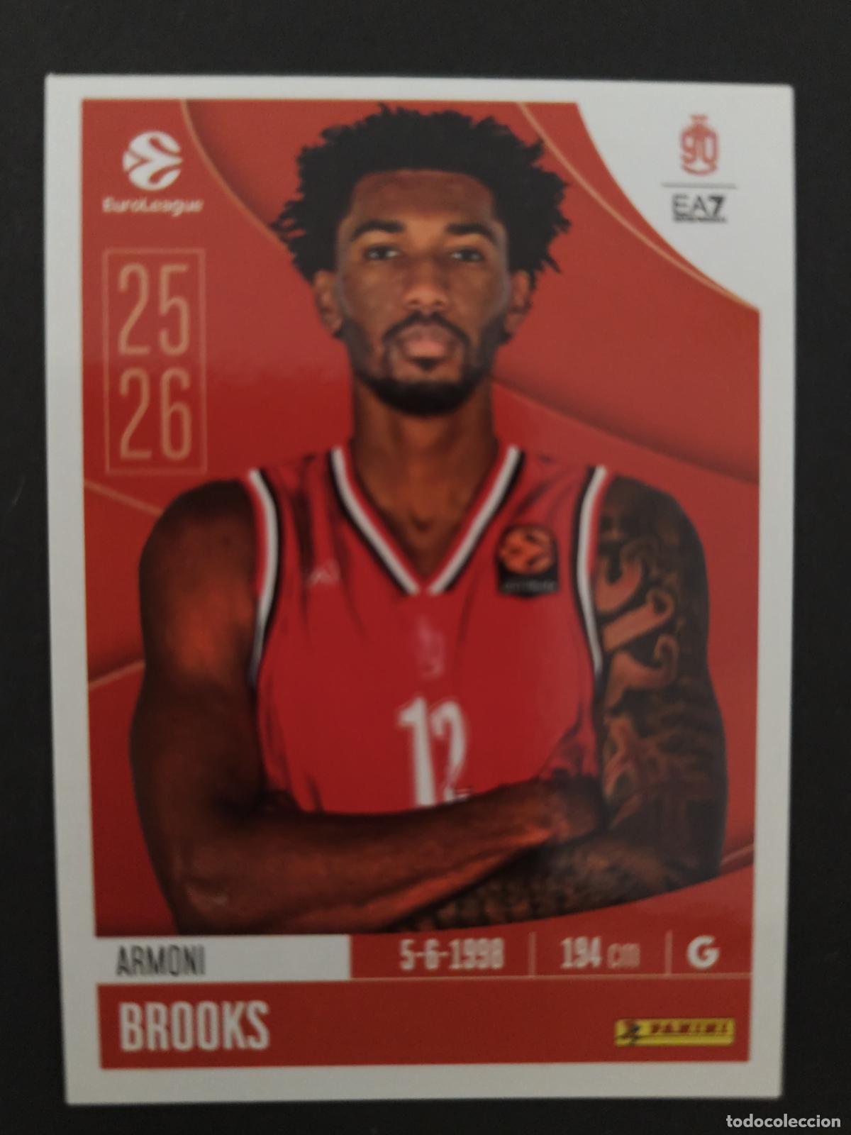 Sammelleidenschaft Sport: 136 ARMONI BROOKS OLIMPIA MILANO EUROLEAGUE 2025 2026 25 26 BALONCESTO