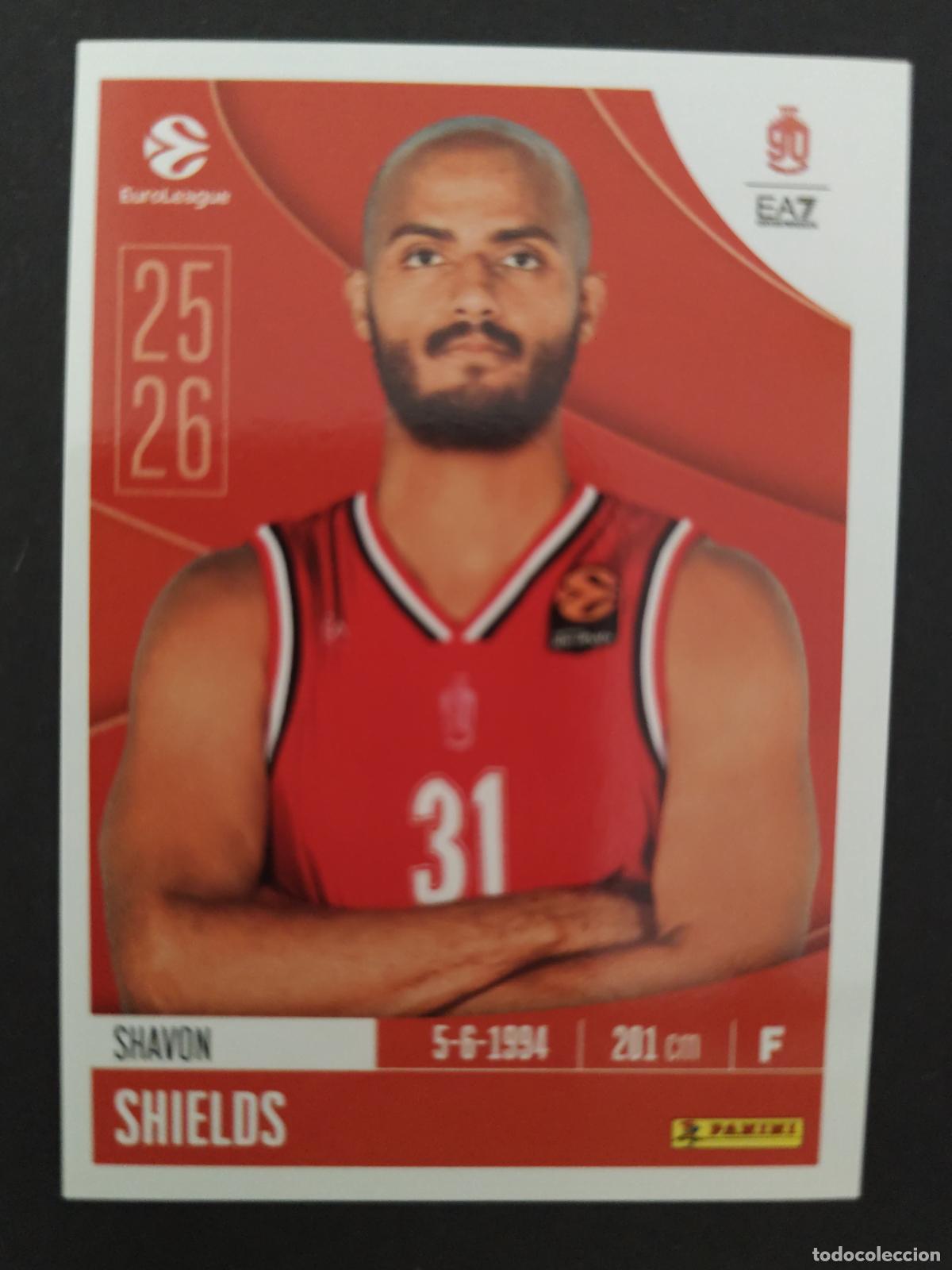 Sammelleidenschaft Sport: 140 SHAVON SHIELDS OLIMPIA MILANO EUROLEAGUE 2025 2026 25 26 BALONCESTO