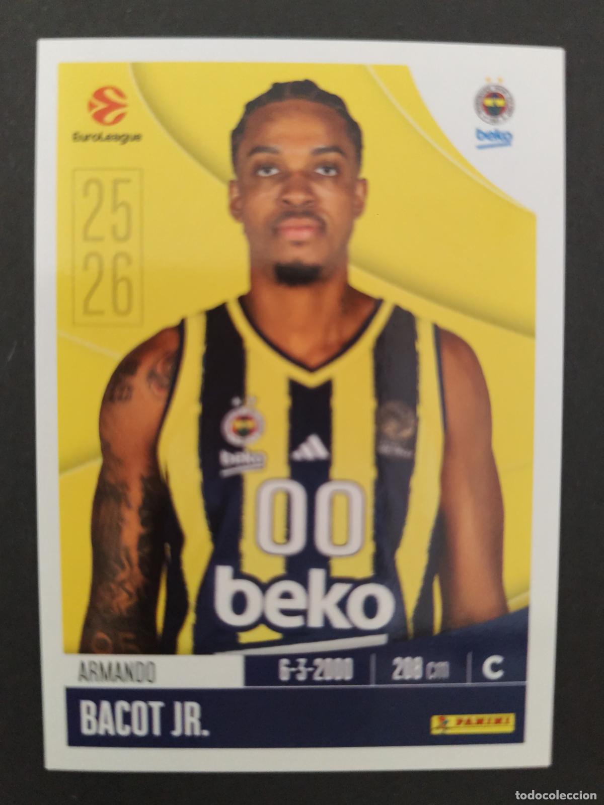 Collezionismo sportivo: 195 ARMANDO BACOT FENERBAH&Ccedil;E EUROLEAGUE 2025 2026 25 26 BALONCESTO