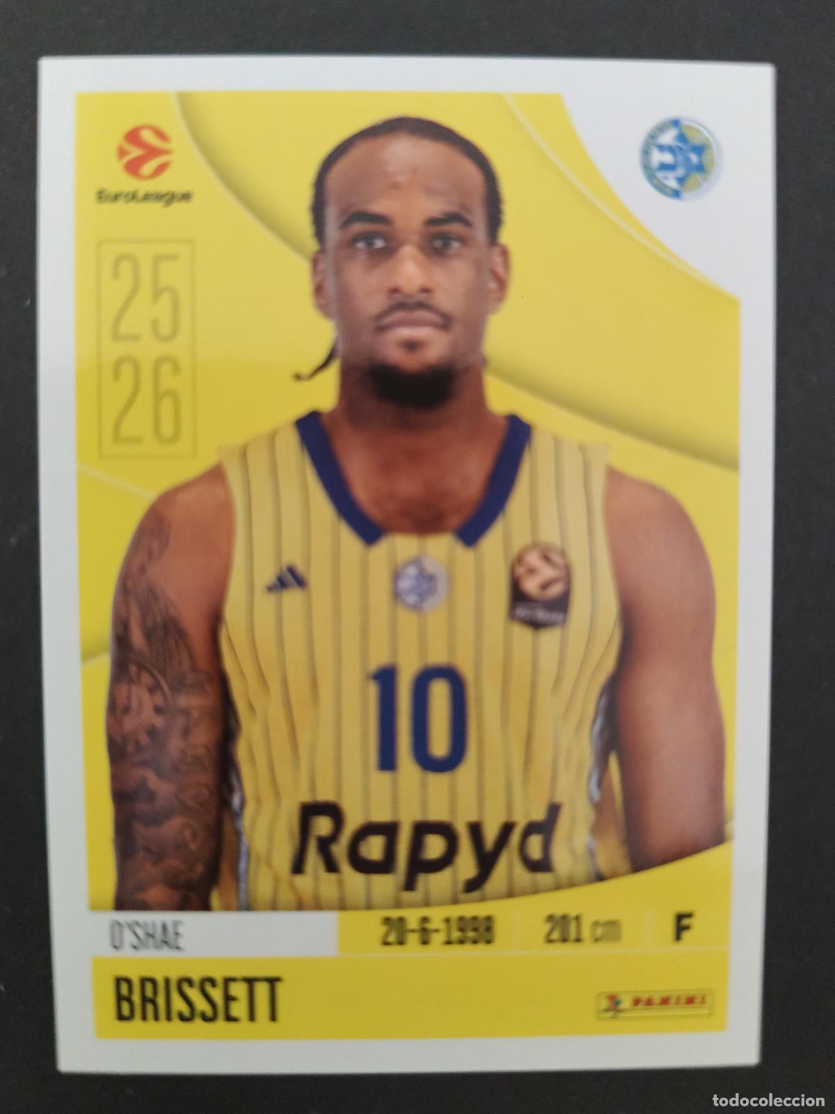 Sammelleidenschaft Sport: 242 O'SHAE BRISSETT MACCABI TEL AVIV EUROLEAGUE 2025 2026 25 26 BALONCESTO