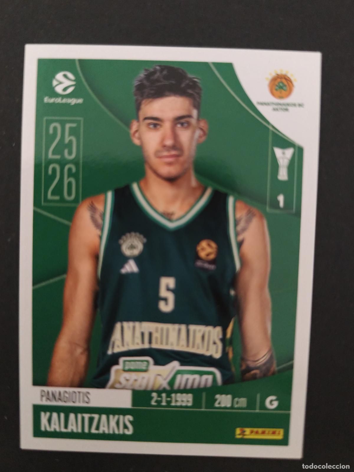 Coleccionismo deportivo: 268 PANAGIOTIS KALAITZAKIS PANATHINAIKOS EUROLEAGUE 2025 2026 25 26 BALONCESTO