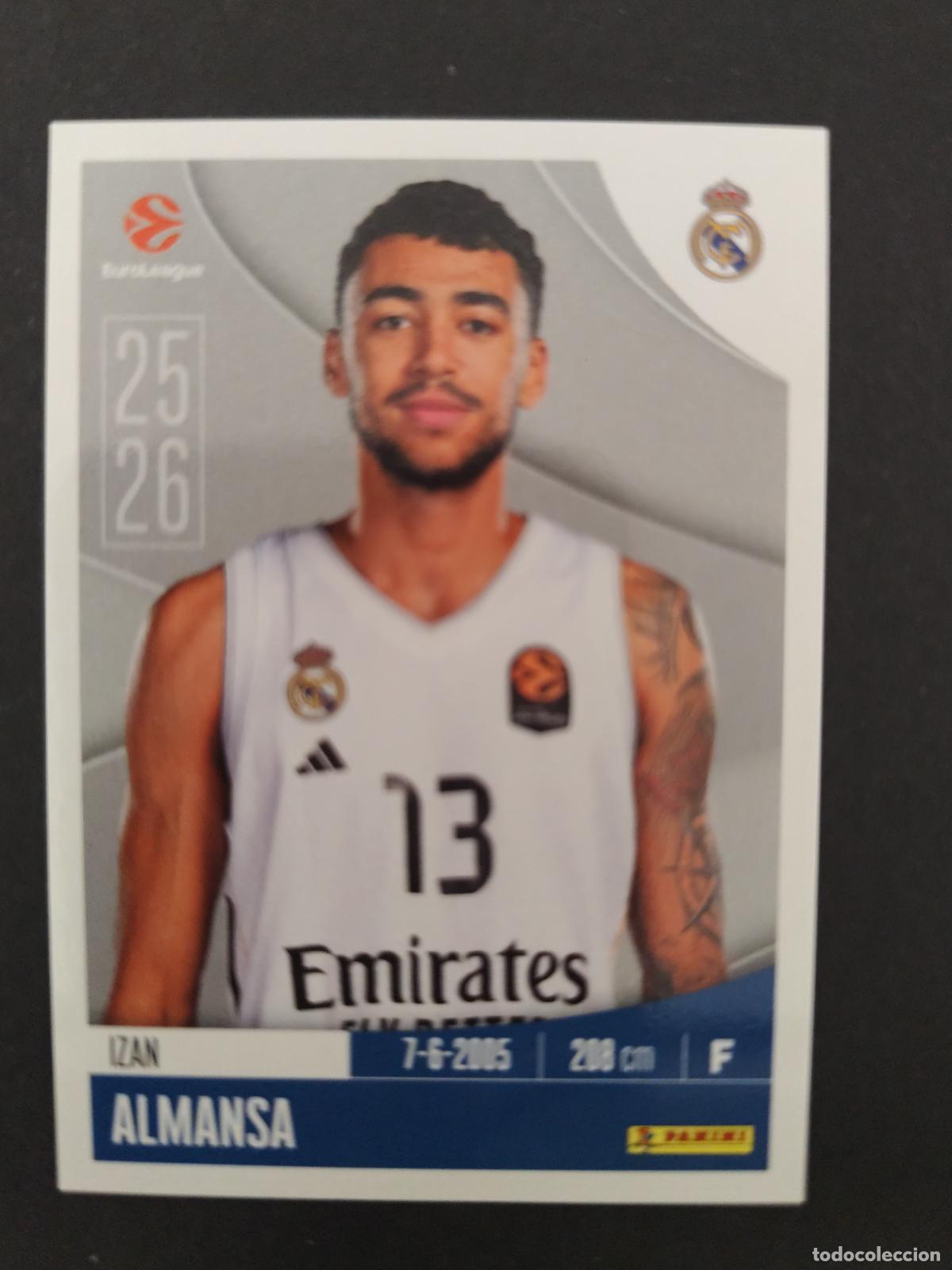 Coleccionismo deportivo: 327 IZAN ALMANSA REAL MADRID EUROLEAGUE 2025 2026 25 26 BALONCESTO